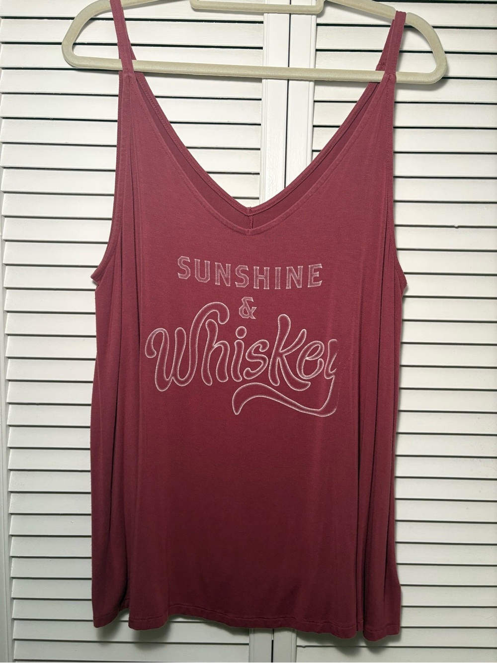 Torrid Mauve 'Sunshine & Whiskey' V‑Neck Spaghetti Strap Tank